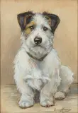 Marion Rodger Hamilton Harvey, SEALYHAM TERRIER, pastel