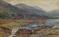 Edith Martineau, VIEW OF LOCH GAMHNA, watercolour