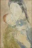 Joyce Gunn Cairns, MOTHER AND CHILD, Oil on paper