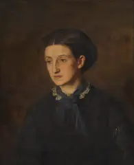 William McTaggart, HEAD AND SHOULDER PORTRAIT OF ANNE STRICKLAND, oil on canvas