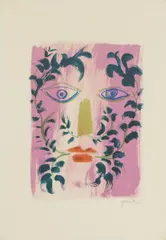 John Piper, Foliate Head, 1976, lithograph in colours