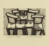 Roderic Barrett, Family of Chairs, wood engraving