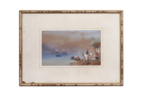Thomas Charles Leeson Rowbotham, On the Rhine, watercolour