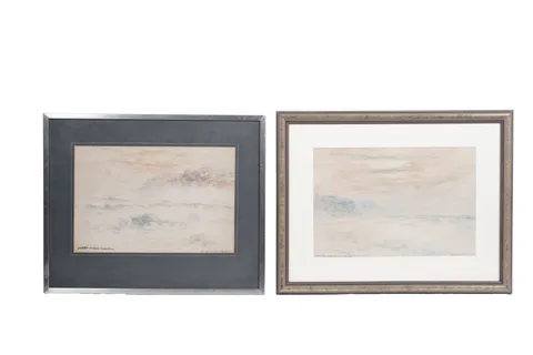 Victor Noble Rainbird, Two seascapes, watercolour