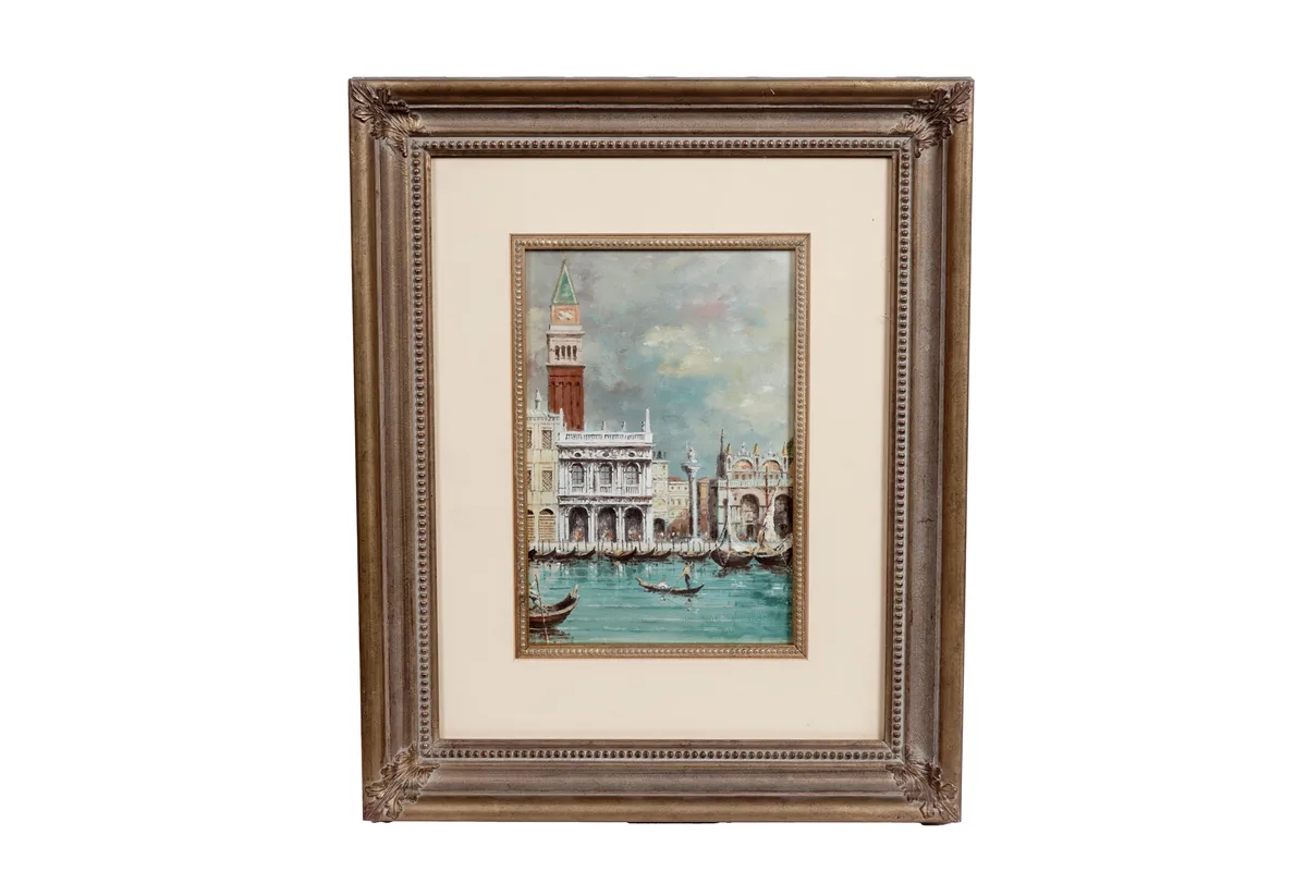 Piazza San Marco by Paolo Lucatello, oil on board, sold Sep 2026