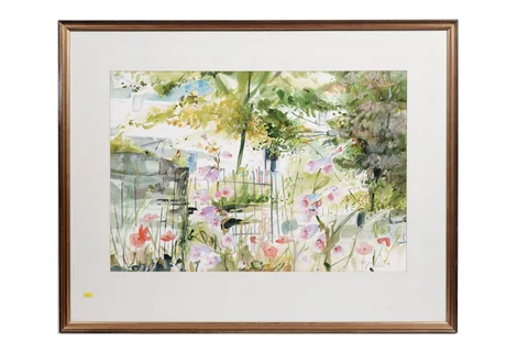 James Harrigan, Floral landscape, watercolour