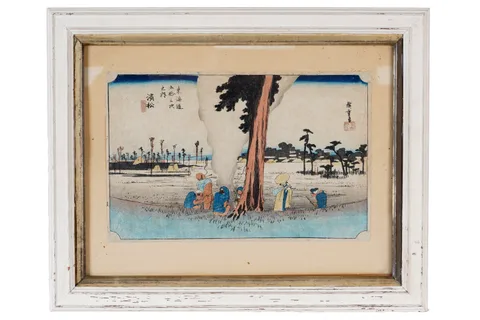 Utagawa Hiroshige, Hamamatsu: Winter Scene, ukiyo-e woodblock print