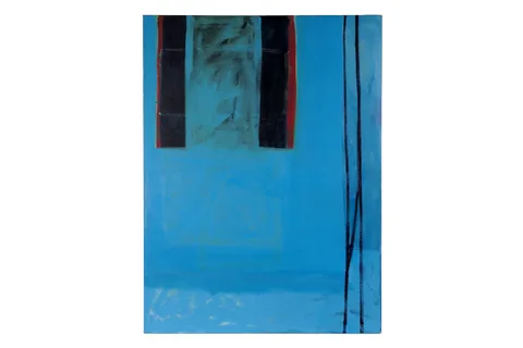 Contemporary School, Blue abstract, oil on canvas