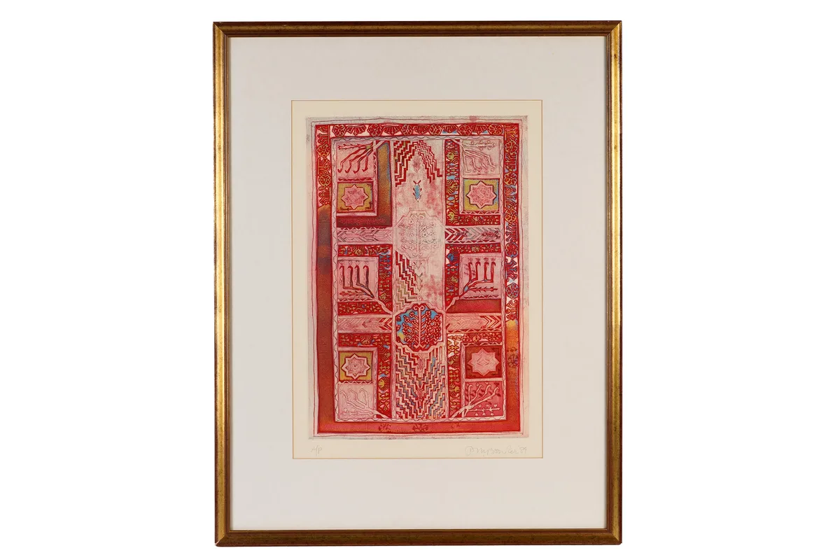 J.M. Bowcer, Carpet study, etching