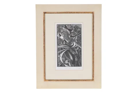 Wagtails & Tench by Colin See Paynton, wood engraving, 36/100, sold Aug 2026