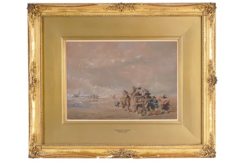 David Cox Snr., Crossing the Sands, watercolour