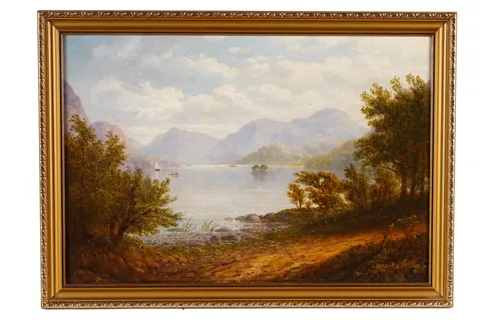 William Taylor Longmire, Ullswater from Glencoin Park, oil on canvas