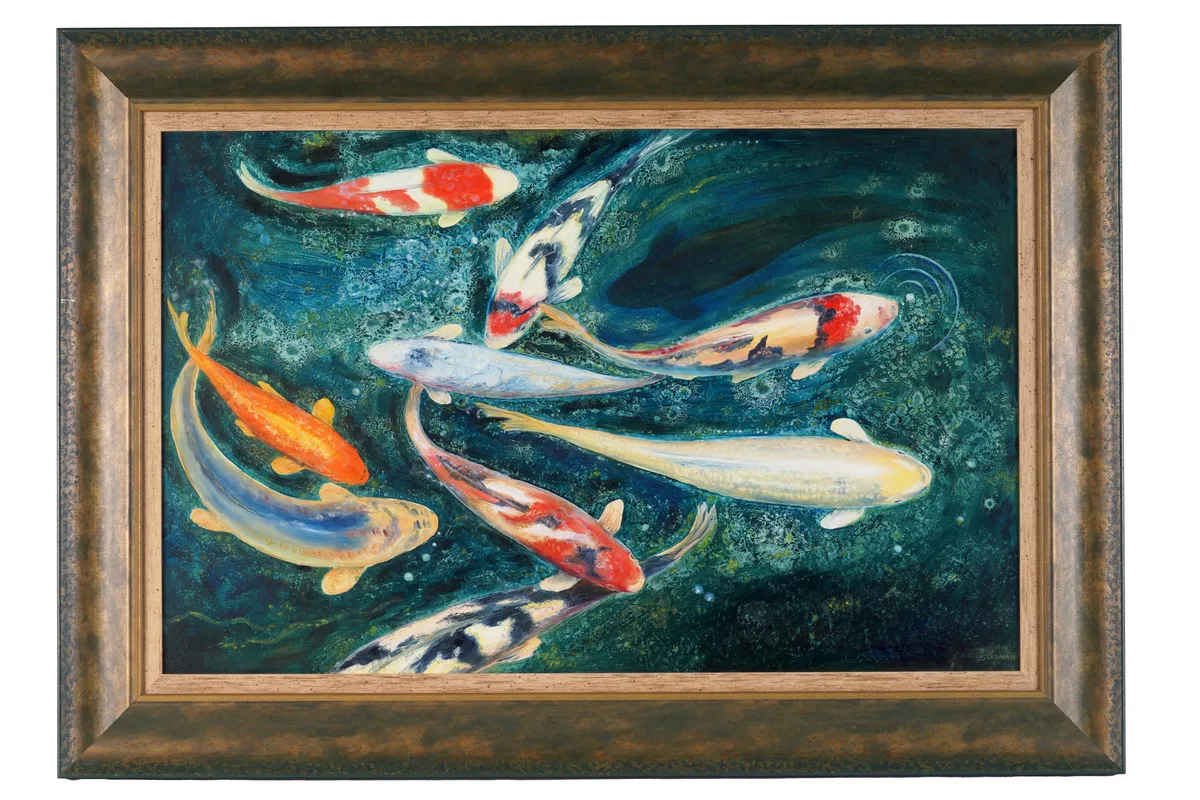 Roy Stedman, Koi Carp, mixed media