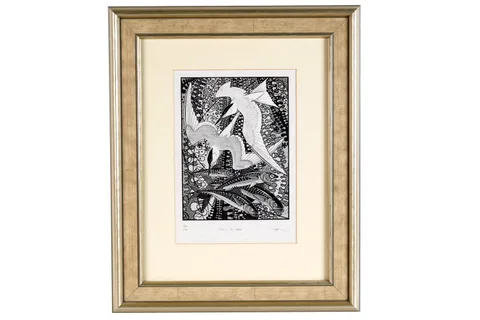 Air- Water by Colin See Paynton, wood engraving, 52/100, sold Jul 2026