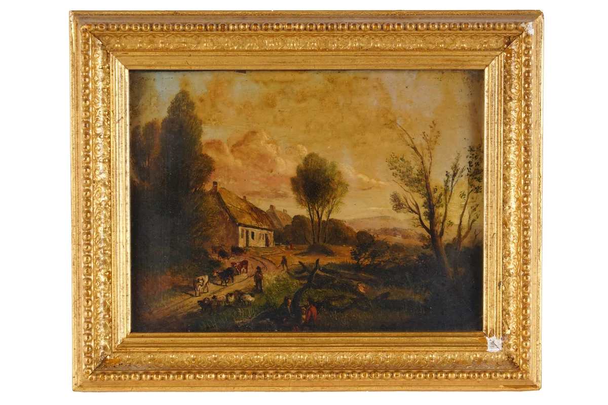 M. H. Linley, Birthplace of Robert Burns - Poet, oil on panel