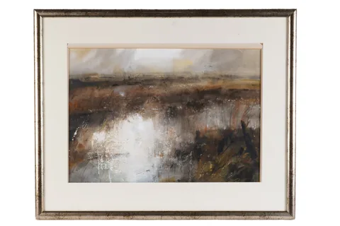 William Selwyn, Stormy Sea, mixed media on paper