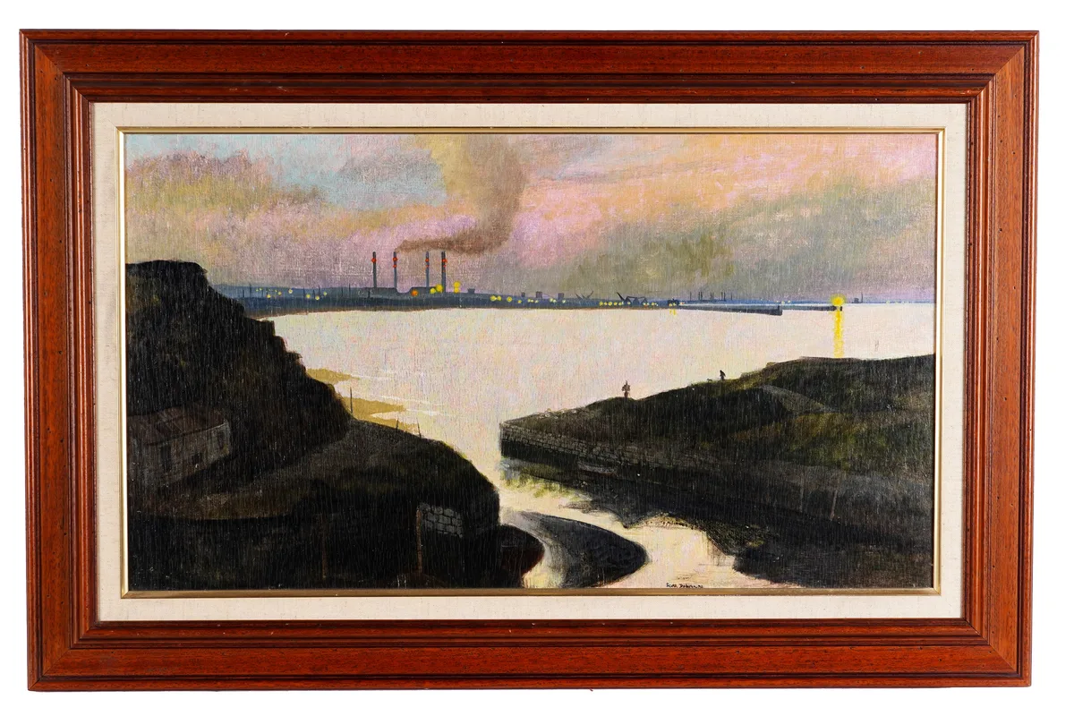 Scott Dobson, Blyth power station, oil on plywood