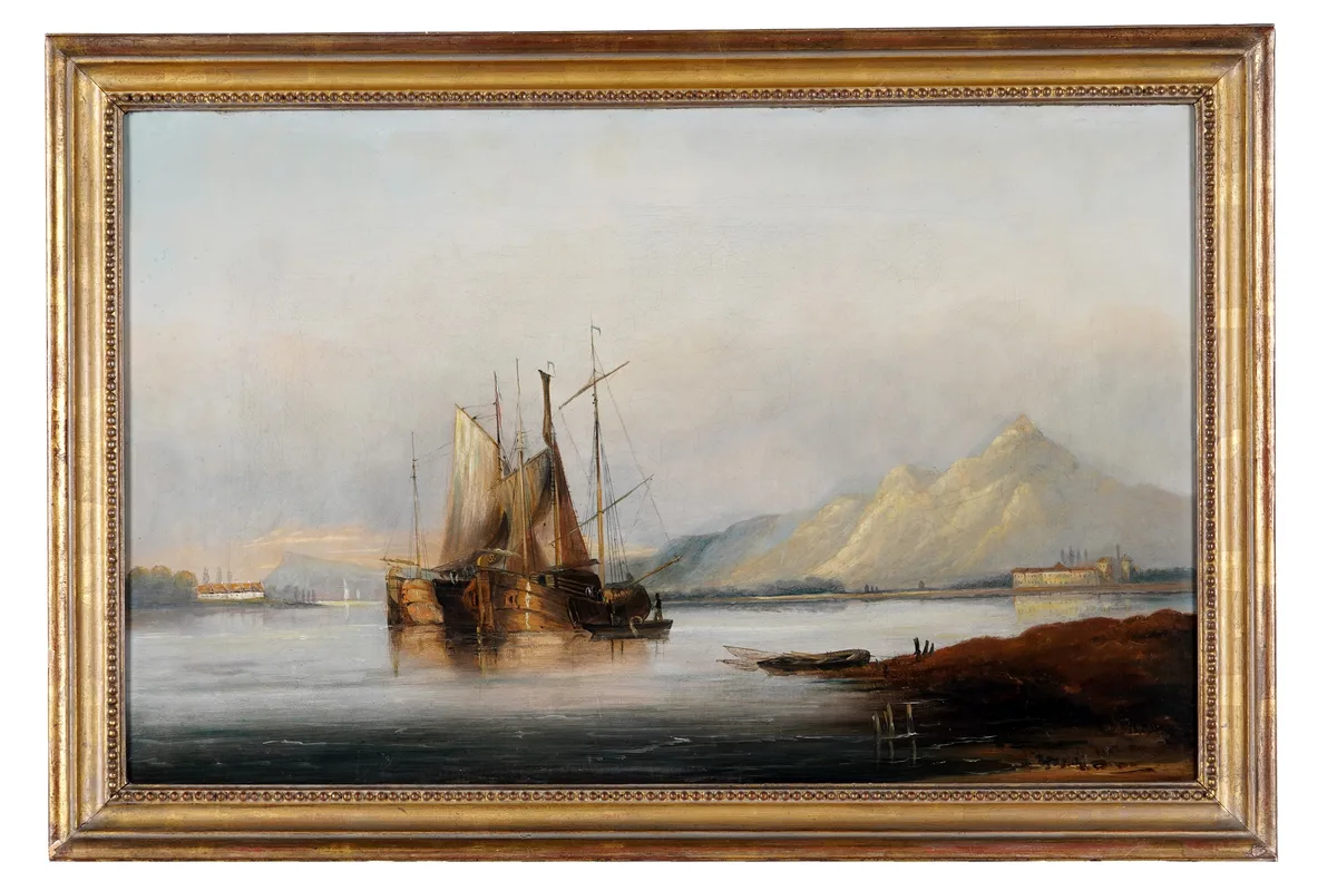 John R. Prentice, Brieu on the Forth off Dungal Between Kincardine and Dunmore, oil on canvas