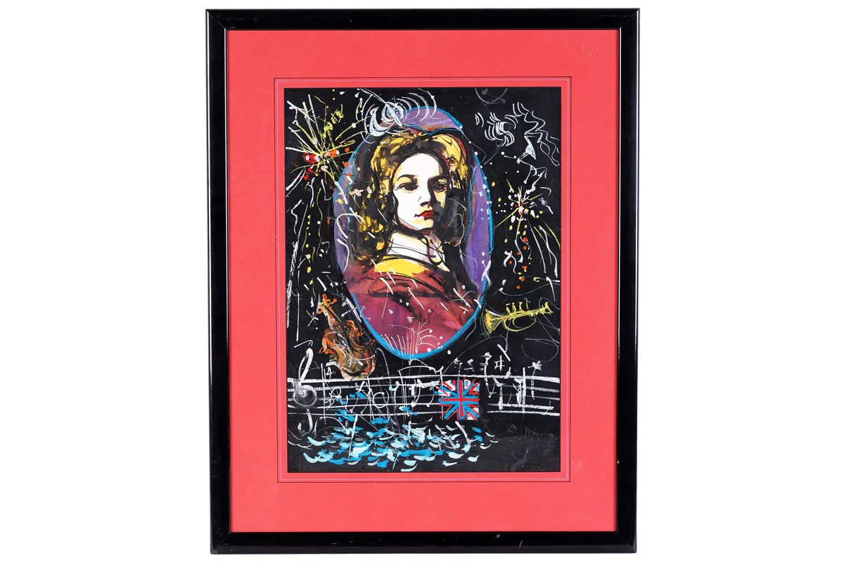 Antoni Sulek, Henry Purcell, gouache and mixed media