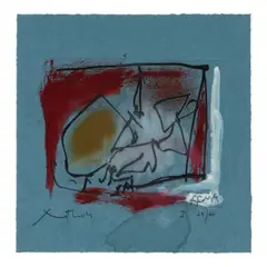 Robert Motherwell, Untitled (State I) (Belknap 181, Engberg/Banach 325), 1977/1984, Etching and aquatint with hand-coloring on blue Auvergne à la Main Richard de Bas handmade paper