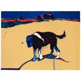 Fritz Scholder, Walking Dog, 1977, Lithograph in colors on Arches paper