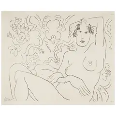 Henri Matisse, Nu assis, bras gauche sur la tête (Duthuit 473), 1926, Lithograph on wove paper