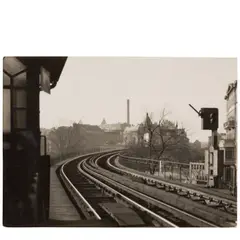Emil Otto Hoppé, Untitled (Elevated Railway Station, Berlin), c. 1925, Gelatin silver print; the photographer's copyright/credit, and two 'Dorien Leigh Ltd.' stamps and with annotations in pencil on the reverse