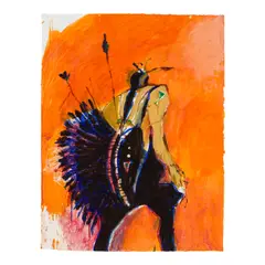 Fritz Scholder, Dancer, 1994, acrylic on paper