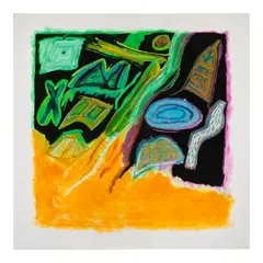 Ida Kohlmeyer, Mythic Series #43, 1986-1990, oil, oil stick and charcoal on canvas