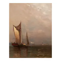 Arthur Quartley, On the Hudson River, 1870, oil on canvas