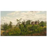Levi Wells Prentice, Landscape of Country Estate and Vineyards, oil on canvas