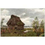 Joseph Decker, Landscape with Cottage, oil on canvas