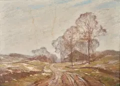 Frederick J. Mulhaupt, Country Road in Winter, 1912, oil on canvas