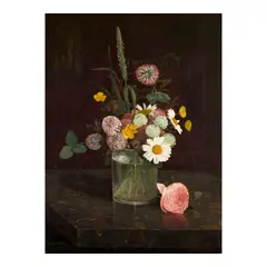 John Bunyan Bristol, Still Life of Flowers in a Glass Vase, 1856, oil on canvas