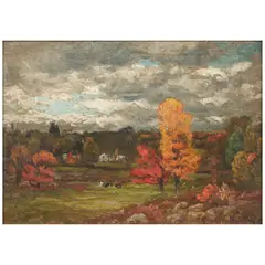 John Joseph Enneking, North Bridgeton, Maine, 1887, oil on board