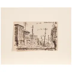 Oscar Florianus Bluemner, Hoboken, New Jersey, ink on paper