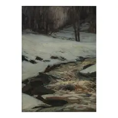 Edward Willis Redfield, Johnson's Creek in Winter, oil on canvas