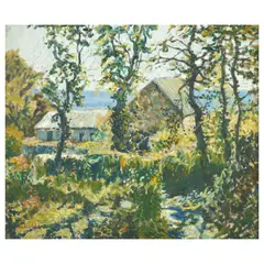 Walter Elmer Schofield, Looking Toward the Sea, oil on canvas