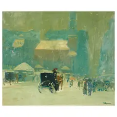 Arthur Clifton Goodwin, Park St. Church, Boston, in Winter, oil on canvas