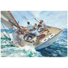 John Whorf, Close Hauled #17, watercolor on Arches paper