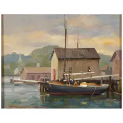 Mystic Haze by Donald Allen Mosher, oil on board, sold Jan 2026
