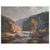 Arthur F. Maynard, Fly Fishing, oil on canvas