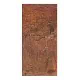 Joseph Lindon Smith, Relief from the Luxor Temple at Thebes, depicting Amenhotep III Presenting Offerings, oil on canvas behind glass