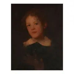 Carl von Marr, Portrait of Sister Selma, 1880, oil on canvas