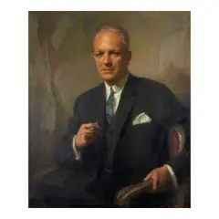 Everett Kinstler, Seated Portrait of Aubrey Lanston, Former Secretary of the Treasury, 1965, oil on canvas