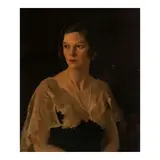 Leopold Seyffert, Portrait of a Woman with Pearls, circa 1930, oil on canvas