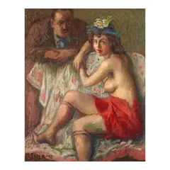 Moses Soyer, Proposition, 1942, oil on canvas
