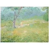 Louis Feuchter, Bathing in the River at Springtime, oil on board