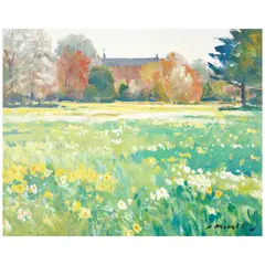Charles J. Movalli, Daffodils, acrylic on canvas
