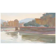 Robert Douglas Hunter, Dawn Along the Arno, 1993, oil on panel